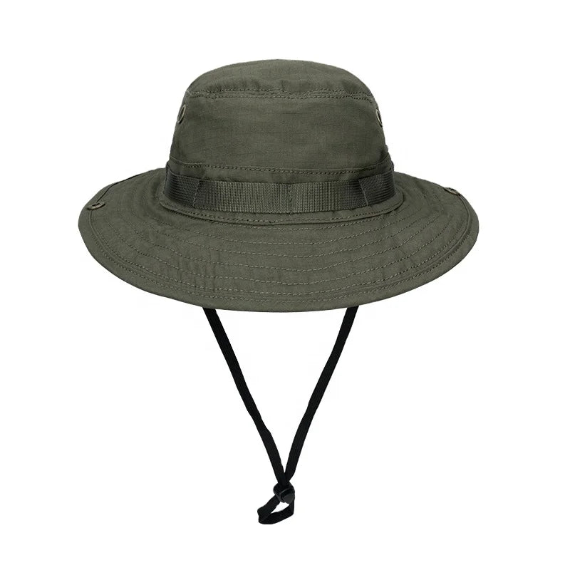 IDOGEAR Adjustable Camo 50% Cotton and 50% Polyester Safari Bucket Fishing Boonie Hat Camo Camouflage Boonie Hat