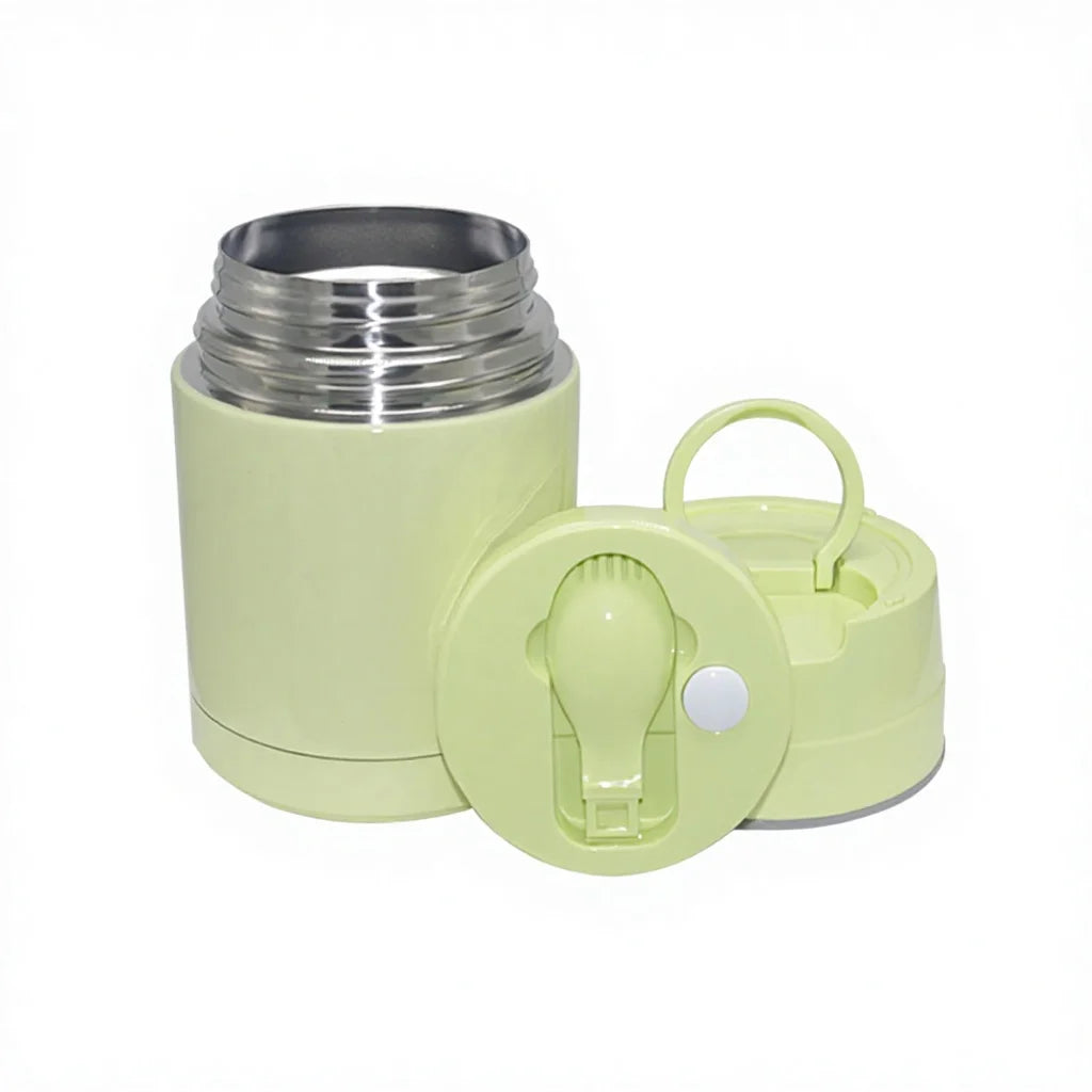 Modern Drum Shape Stainless Steel Vacuum Food Container Hand Pan Lunch Box Cookware Set Eco-Friendly Metal Kitchen Accessories