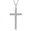 Fine Jewelry Hip Hop Style Ice Out Gemstone Pendant 925 Sterling Silver VVS Moissanite Diamond Cross Pendant Necklace