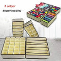 4-Piece Non Woven Foldable Closet Dresser Organizer Large Capacity Bed Underwear Clothes Storage Box for Living Room Bag