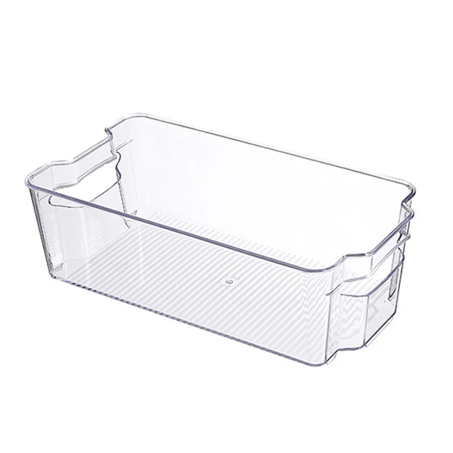 Hot Sale Kitchen Plastic Pull Out Storage Box Transparent Drawer Fridge Food Organizer With Handle