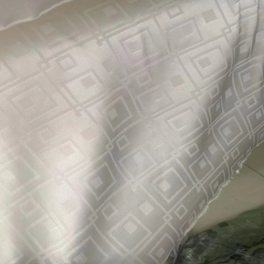 New Organic Viscose Rayon Satin Fabric Jacquard Plain Lining Material for Women & Girls Dress Hand Feel Soft Anti-Bacteria