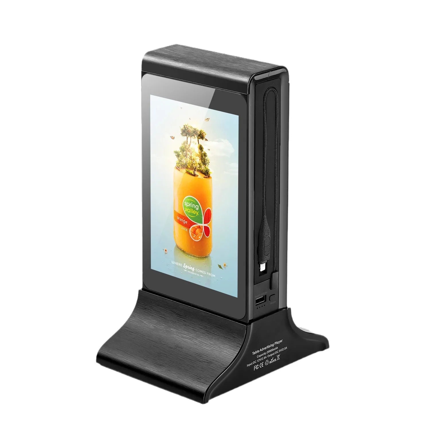 Factory Customized FYD-835S 7 Inch Single-Sided Vertical Screen Advertising Player Touch WIFI Function for Indoor Use