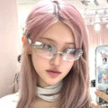 Korean Version Style Star Frameless UV400 Y2K Hot Girl Women Fashion Trendy High-end Street Sunglasses