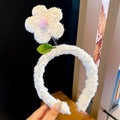 Sweet Plush Wash Face Headband Cute Korean Flower Hair Bands Autumn Winter Hair Accessories for Women Girls