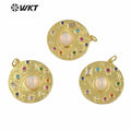WT-MP184 Bijoux Femme 2020 Pendants for Women Turkish Eye Lucky Pendant Jewellery Handmade Boho Opal Eye Cz Pendant