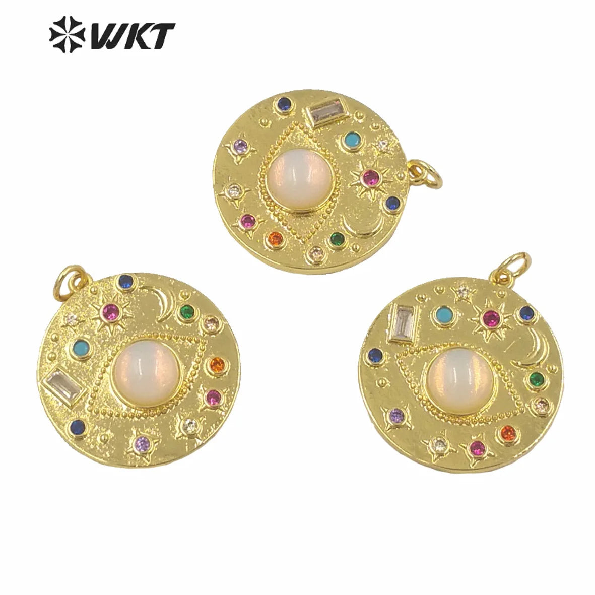 WT-MP184 Bijoux Femme 2020 Pendants for Women Turkish Eye Lucky Pendant Jewellery Handmade Boho Opal Eye Cz Pendant