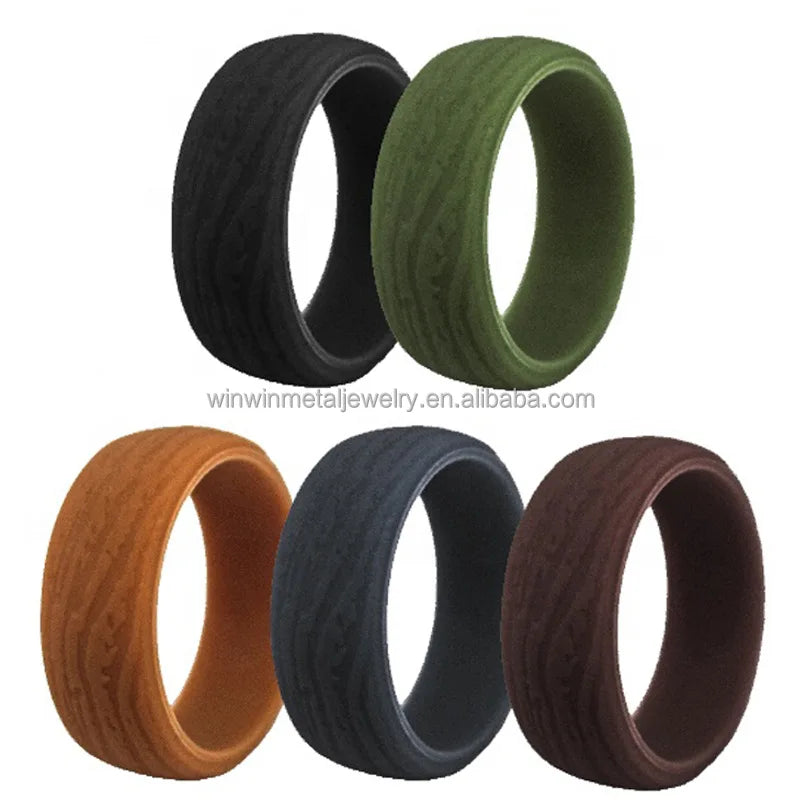Silicone Sport Wedding Ring 8.7mm Dome Classic Hypoallergenic Unisex Wedding Band Comfortable Active Lifestyle Trendy Certified