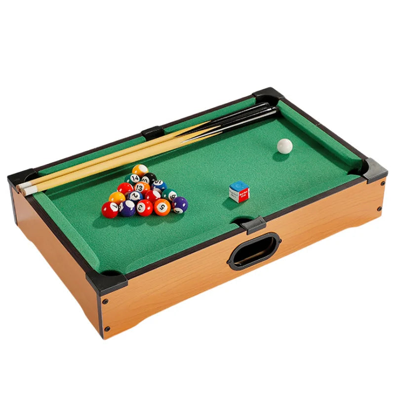 Quality Wholesale Durable Kids Snooker Game Set 51CM Wooden Table Billiard Game Desktop Pool Balls Family Fun Gift