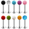 16G Lip Rings Stainless Steel Labret Monroe Lip Ring Tragus Nail Helix Earring Stud Piercing Jewelry Bar Length 8mm Cartilage