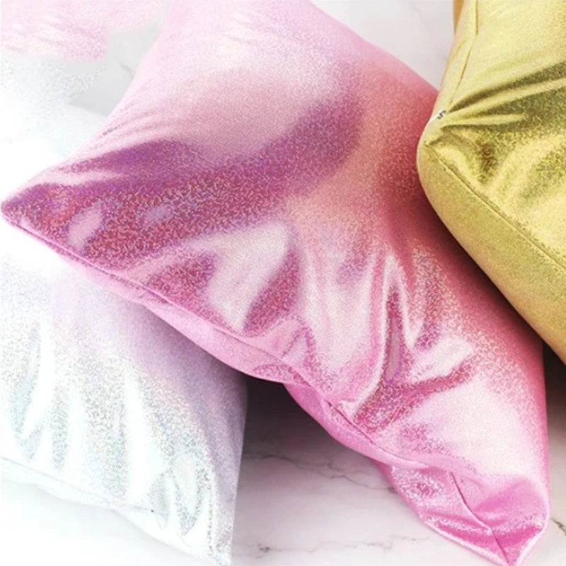 Qualisub Gold Glitter Sublimation  Pillow Case Blanks Double Sides Printing (Gold Silver Pink Three Types Available)