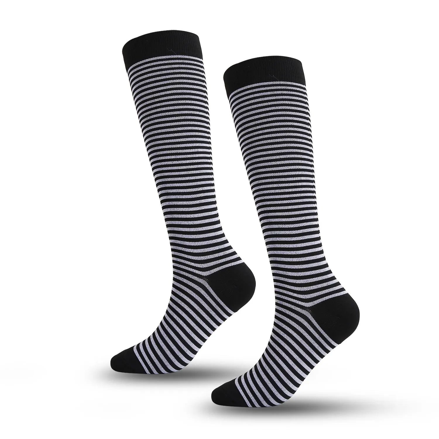 Fashion Compression Knee High Socks for Woman Men Travelling Sports Working