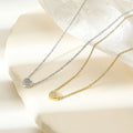 Ins 18K Gold Plated Heart Shaped Necklace for Women Stainless Steel Zirconia Pendant Clavicle Chain Fashion Party Jewelry
