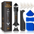 3 in 1 Silicone Caulking Tools with 4 Sealant Finishing Tools Grout Remove Scraper for Bathroom Kitchen Floor Window Sink Joint