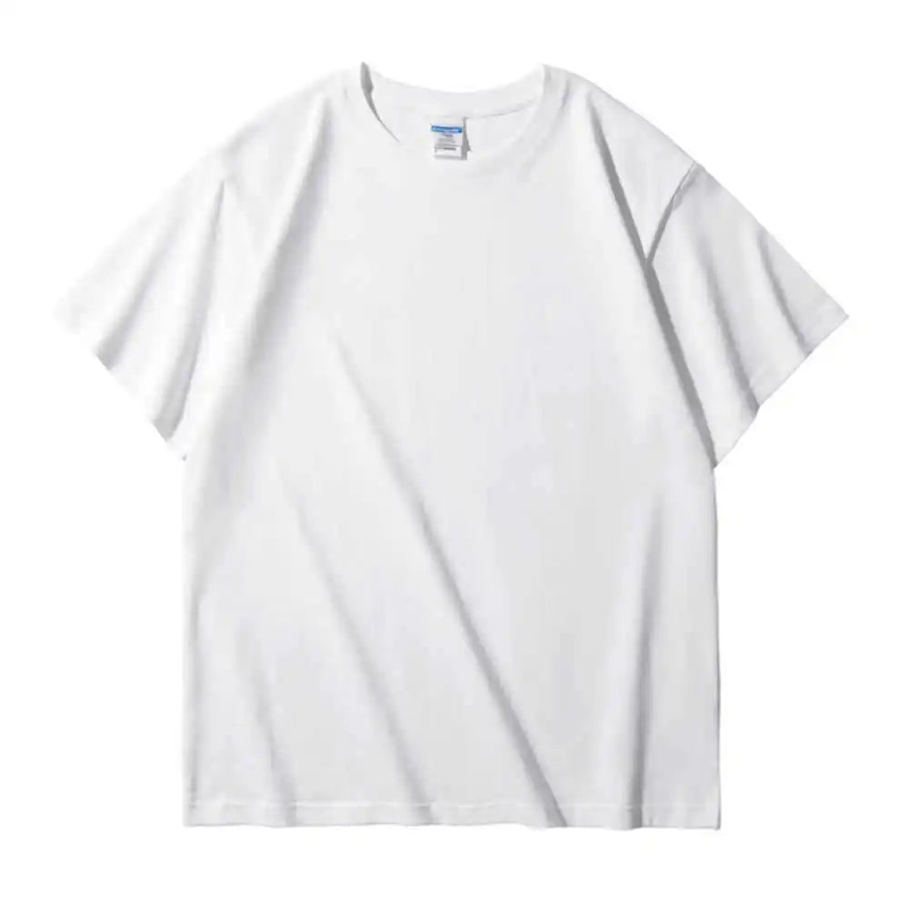 Men's Cotton 210 Grams Sport T-Shirt Dark Green Plain Blank Uniform Heavyweight Short Sleeve T-Shirts for Boys