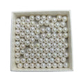 HQ GEMS Half Hole 7-7.5mm Perfect Round Flawless Loose Freshwater Pearls