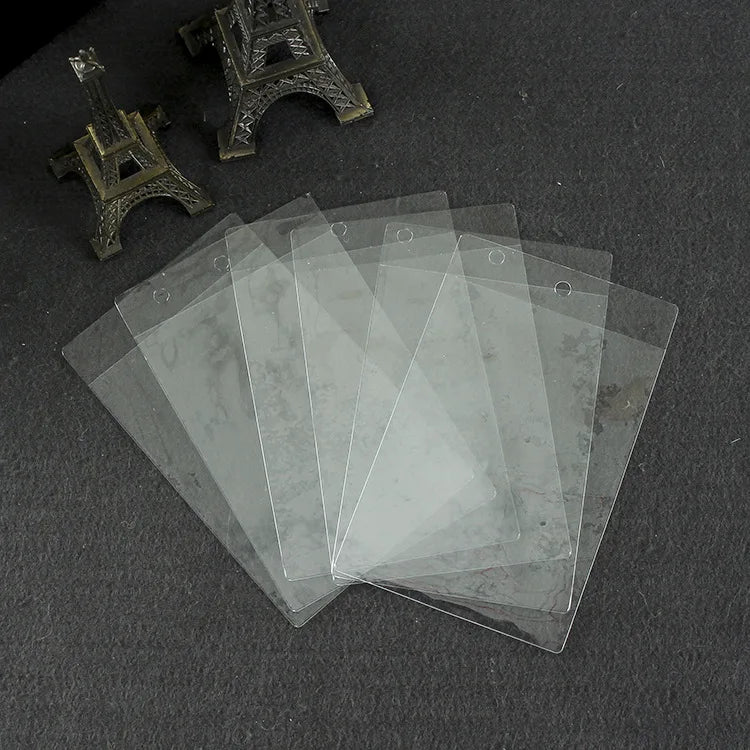 Customized clear Transparent Plastic PVC ID Card Holder Bank Card Cover