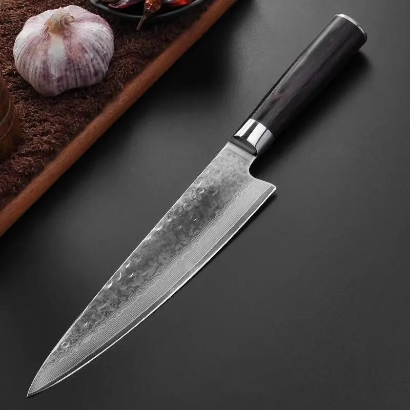 OEM 8 Inch Chef Knife VG10 Steel Core 67 Layer Damascus Steel Chef Knives with Pakkawood Handle