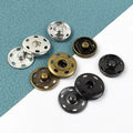 MeeTee C7-2  Alloy Snap Button Accessories Round Hidden Two-Piece Snap Buttons for Coats Suits Clothing