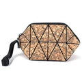 Wholesale Cork Fabric Geometric Clutch Pouch Bag with Wrist Strap Unique Unisex Gift Promotional Products with Logo