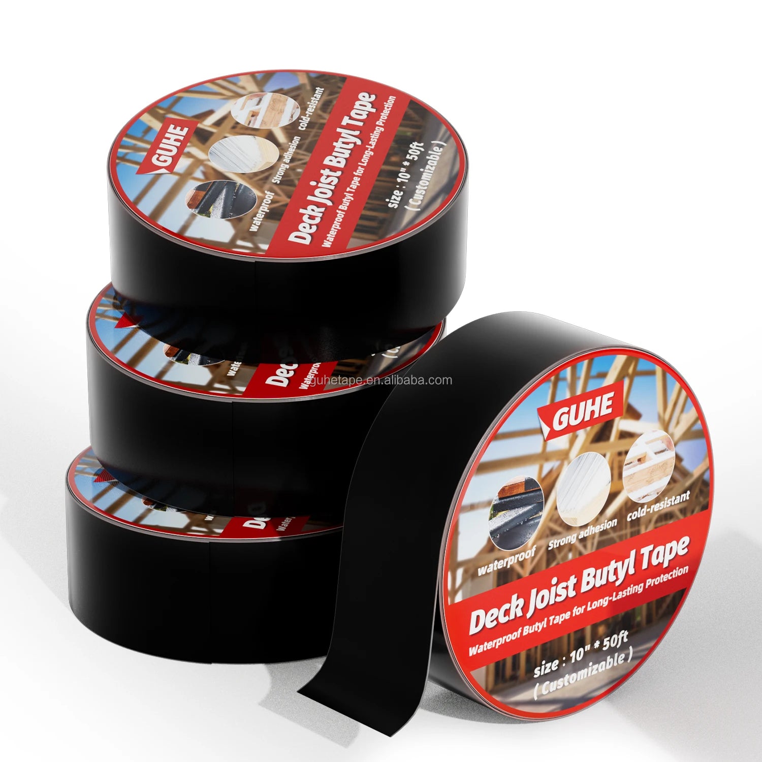 Wholesale Customization Butyl Decking 2" X 50' Deck Joist Roof Tape Waterproof Long-Lasting Protection Joists and Beams Tape
