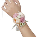 Bride Bridesmaid Flower Bracelets Wedding Prom Hand Artificial Silk Wrist Corsage Flowers