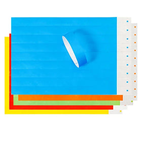 Factory Stock Delivery Directly Solid Color One Time Use Ticket Tyvek Wristbands Paper Bracelet for Event Party Holiday