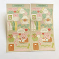 Custom Waterproof Matte Clear PVC Vinyl Cartoon Bunny Kiss Cut Planner Sticker Sheets With Clear Backing