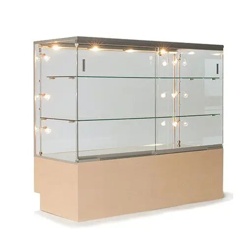 Full Vision Glass showcase Led Top Light Bakery Shop Cabinet Cake Display Vitrine Show case