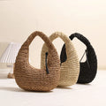 Women's Fashion Straw Woven Bag Tassel New Style Solid Color Straw Handbag for Seaside Holidays Beach Vacations