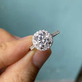 14K White Gold Ring 2 Carat Stone D VS1 Excellent Cut Anniversary Lab CVD Diamond Engagement Ring MegaBDM