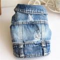 Classic Small Medium Pet Puppy Roupa Jeans Para Pet Clothes Denim Pet Dog Vest Clothes Jean Material Dog Vest