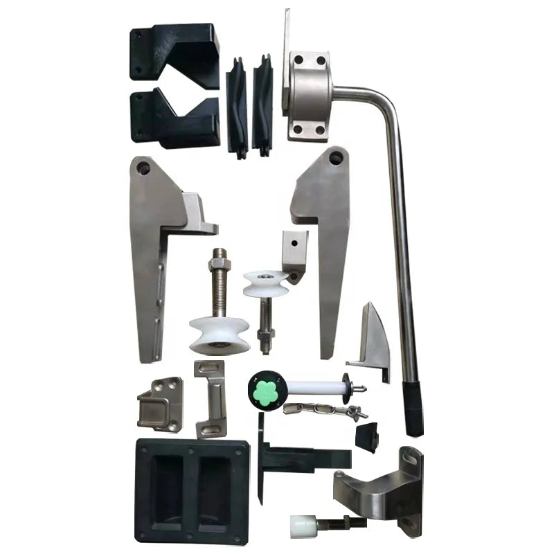 Factory Direct Hi-Q Medium Industrial Sliding Door Hinge & Lock Accessories with Aluminum Alloy & Nylon for Cold Room Use