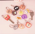 Lot Cute Cartoon Key Holder Plastic Creative Portable Phone Key Bag Children Kid Keychain Decorate