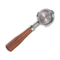 Barsetto Stainless Steel 58mm 3 Ears Coffee Espresso Bottomless Portafilter With Wood Handle