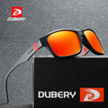 DUBERY 2024 Wholesale Men's Women's Polarized Sunglasses UV400 Bicycle Sports Eyewear Silver PC Frame Drive Sports Sunglasses