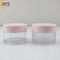 Wholesale 10ml 15ml 30ml PETG Sweet PETG Face Cream Packaging Frosted Jar with pink Lids for Lip Scrub Container