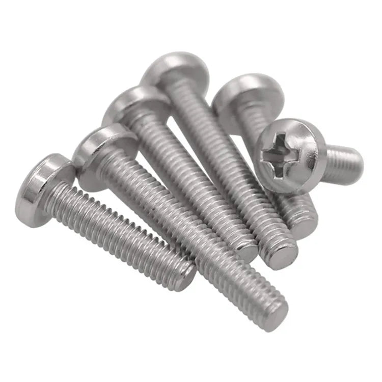 Din 7985 M6 Steel White Blue Zinc Round Cross Pan Head Phillips Screw
