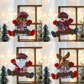 Christmas Tree Pendant Creative Santa Claus Snowman Figure Fabric Doll Mall Outdoor Hanging Decorations