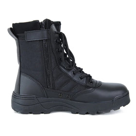 WANZHUO Factory Men's Black Outdoor Anti-kick Working Training Safety Shoes Anti-slip Hiking Climbing Boots Tactical Boots Shoes