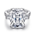 OAHLAN Fine Jewelry 10 Ct Princess Cut White / Pink Cubic Zircon Women Engagement Ring 925 Sterling Silver Rings Wholesale