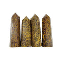 Wholesale Natural Large Golden Silk Jade Quartz Crystal Obelisk Raw Quartz Crystal Point