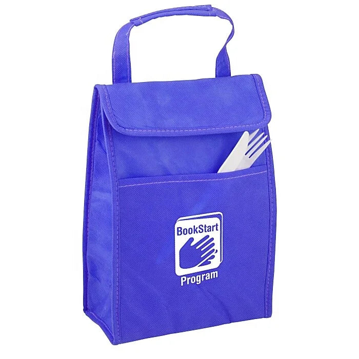 Customized Logo 20L Non-Woven Insulated Handled Letter Lunch Waterproof Zipper Closure Thermal Cooler Bag Picnics Outdoor