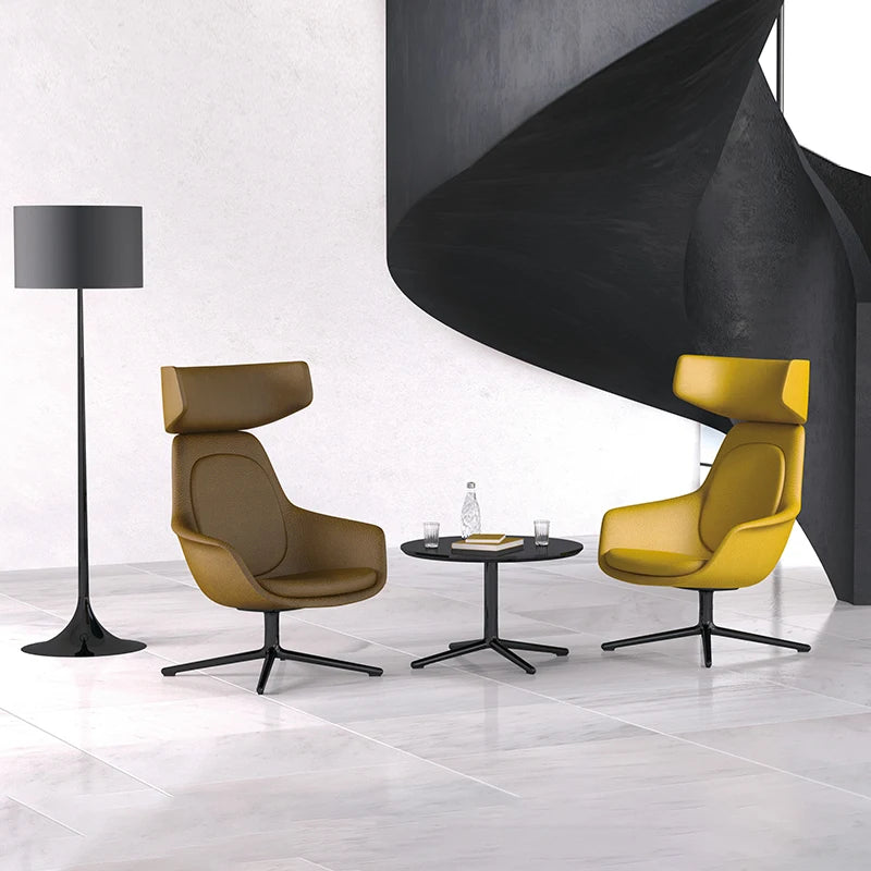 Modern Luxury High Quality Comfortable Oversized High Back Swivel Leather Accent Chair for Office Furniture Restaurant and Club