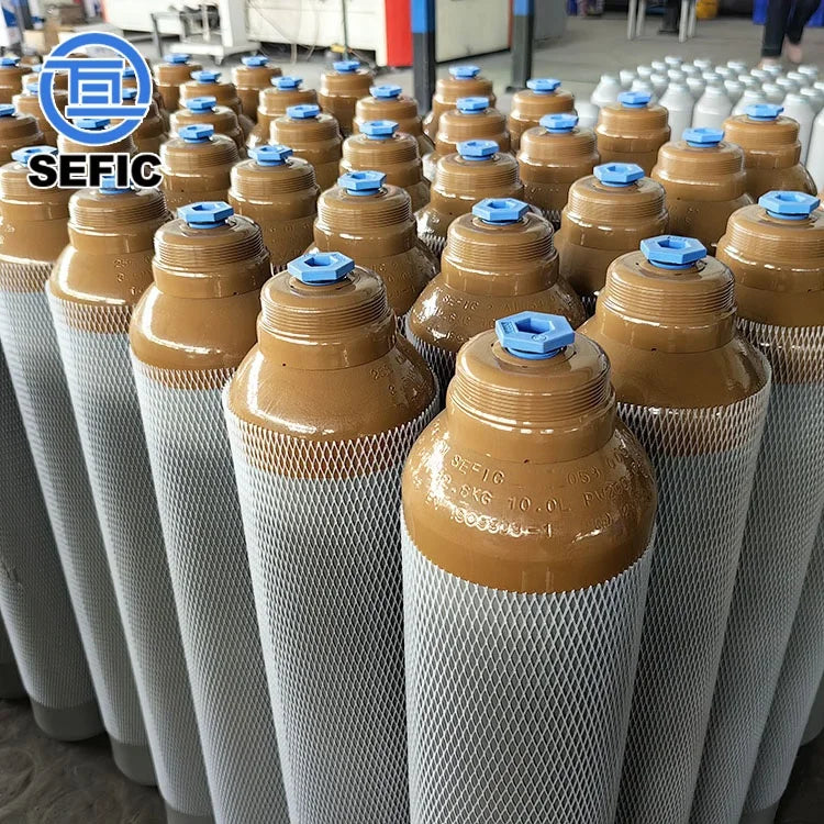 EN ISO 9809-1 10L 12.6Kg High Quality Steel Helium Gas Cylinder Tubes High Pressure Industrial Balloon Helium Tank