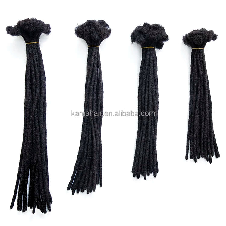 KAMA 20 Inch Women's Soft Locs Over Dreads Natural Treatment for Dreadlocks Remy Brazilian Hair Single Weft