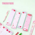 Promotional High Cost Effective Sticky Notes Student Learning Stationery Fruit Strawberry Cute Memo Paper 16 Pieces Set 1694