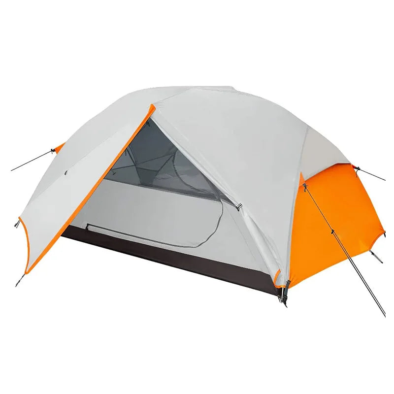 2022 Double-Layer Four-Season Outdoor Camping Tent with Weatherproof Aluminum Pole UV-resistant One Bedroom Customizable Size
