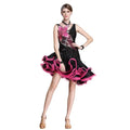 L-14503 New Custom Latin Dance Performance Dress Summer Handmade Three-dimensional Flower Latin Dance Dress Competition Costume