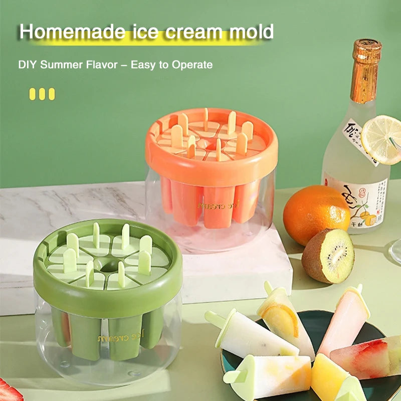 JAYA Free Dishwasher Safe Homemade Ice Pop Maker Set of 6 Piece Reusable Easy Release Silicone Ice Cream Popsicle Molds